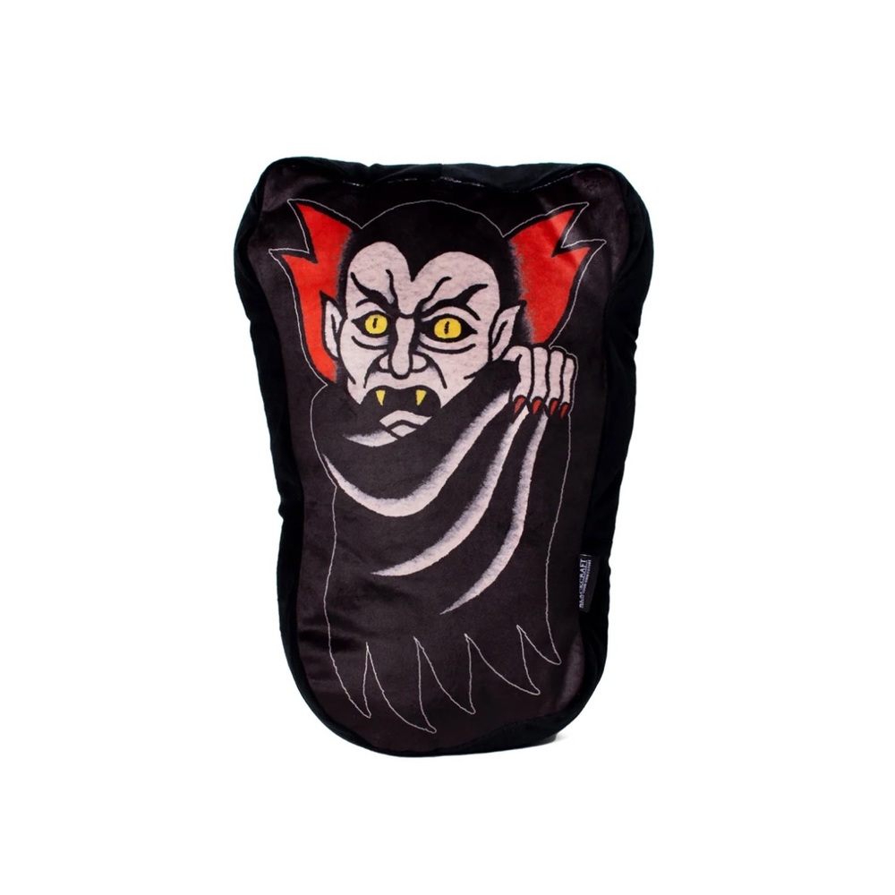 Brand new in original packaging "The Count" vampire pillow by blackcraft cult